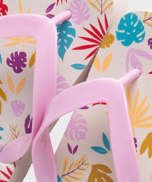 Tongs à imprimé tropical fille vue3 - GEMO (PLAGE) - GEMO