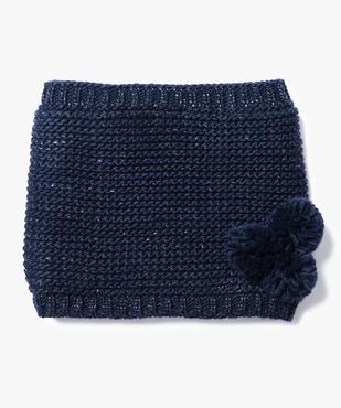 Snood en grosse maille avec fil pailleté et pompons vue1 - GEMO (ENFANT) - GEMO