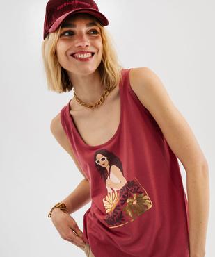 Débardeur à col rond avec motif positif femme vue2 - GEMO 4G FEMME - GEMO