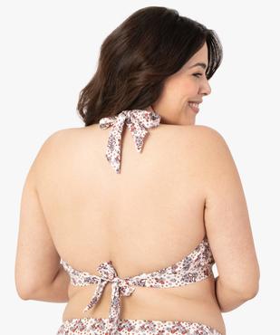 Haut de maillot de bain femme grande taille triangle foulard vue2 - GEMO (PLAGE) - GEMO
