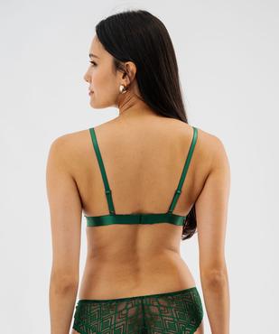 Soutien-gorge triangle en dentelle avec mousses amovibles femme vue3 - GEMO(HOMWR FEM) - GEMO