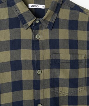 Chemise garçon à carreaux vue2 - GEMO (JUNIOR) - GEMO
