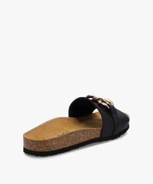 Mules femme à talon plat et bride avec chaîne métallique vue4 - GEMO (CASUAL) - GEMO