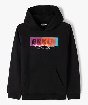 Sweat garçon à capuche molletonné et imprimé vue1 - GEMO (JUNIOR) - GEMO