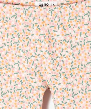 Legging court imprimé à taille élastiquée fille vue2 - GEMO 4G FILLE - GEMO