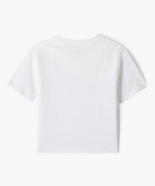 Tee-shirt court à manches courtes avec inscription fille vue4 - GEMO 4G FILLE - GEMO