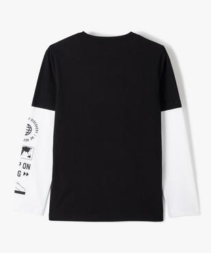 Tee-shirt garçon à manches longues effet 2-en-1 vue3 - GEMO (JUNIOR) - GEMO