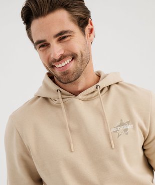 Sweat à capuche en molleton imprimé homme vue2 - GEMO (HOMME) - GEMO