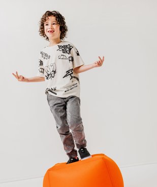 Pantalon jogger taille élastique garçon vue7 - GEMO (ENFANT) - GEMO