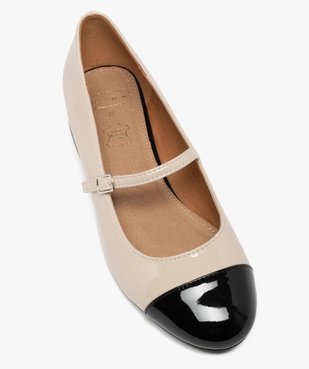 Ballerines vernies bicolores à talon femme vue5 - FOLLOW ME - GEMO