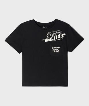 Tee-shirt manches courtes esprit skate avec poche garçon vue1 - GEMO 4G GARCON - GEMO