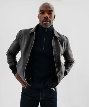 Pull en coton à col camionneur homme vue5 - GEMO (HOMME) - GEMO