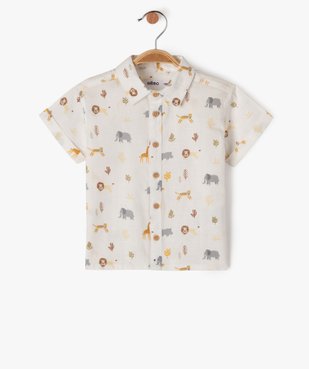Chemise à manches courtes avec motifs bébé garçon vue1 - GEMO(BEBE DEBT) - GEMO