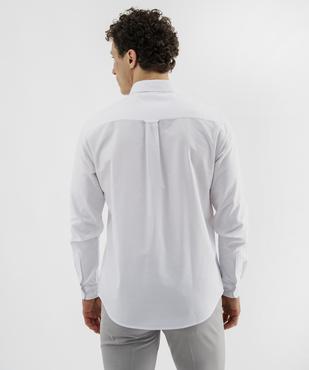 Chemise manches longues regular en coton rayé homme vue2 - GEMO 4G HOMME - GEMO