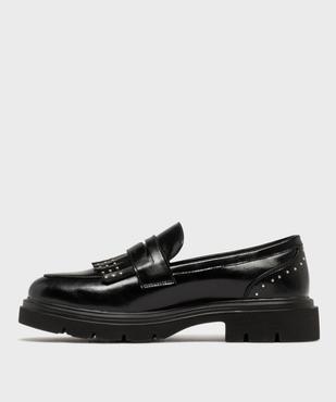 Mocassins à clous et épaisse semelle crantée femme vue3 - 5 MILES - GEMO