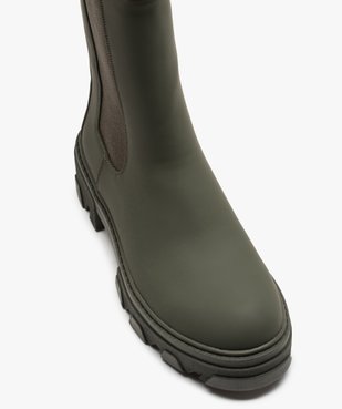 Boots femme Chelsea unies à semelle épaisse et crantée vue5 - GEMO (CASUAL) - GEMO