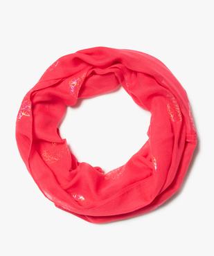 Foulard fille snood à cœurs irisés vue1 - GEMO 4G FILLE - GEMO