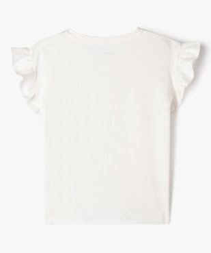 Tee-shirt à manches courtes avec volants fille vue4 - GEMO (ENFANT) - GEMO