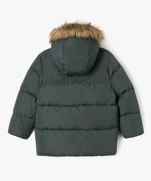 Blouson à capuche doublé fourrure imitation garçon vue4 - GEMO 4G GARCON - GEMO