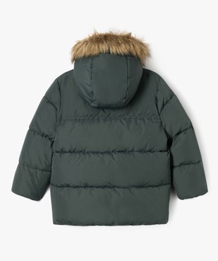 Blouson à capuche doublé fourrure imitation garçon vue4 - GEMO 4G GARCON - GEMO