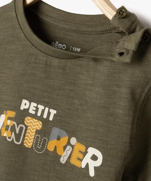 Tee-shirt à manches courtes à motif aventurier bébé garçon vue2 - GEMO(BEBE DEBT) - GEMO