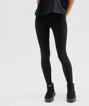 Pantalon legging en maille épaisse et extensible à taille haute femme vue2 - GEMO(FEMME PAP) - GEMO