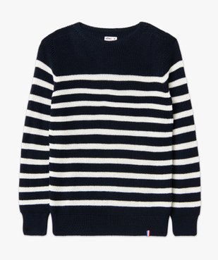 Pull rayé en laine grosse maille homme vue4 - GEMO (HOMME) - GEMO