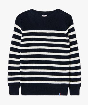 Pull rayé en laine grosse maille homme vue4 - GEMO (HOMME) - GEMO