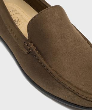 Mocassins en suédine et semelle intérieure cuir homme vue6 - URBAN STEPS - GEMO