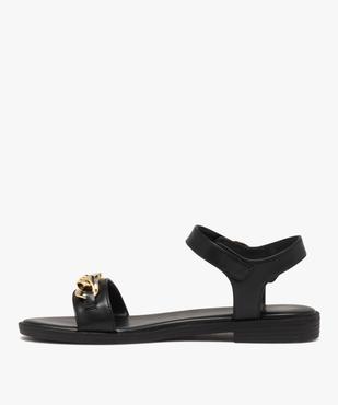 Sandales femme à talon plat et bride avec chaîne vue3 - GEMO (CASUAL) - GEMO