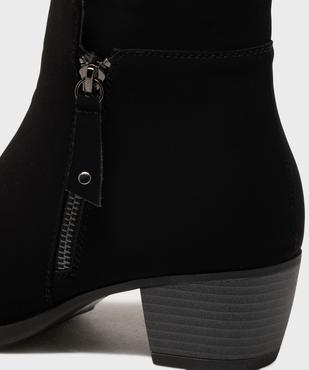 Boots confort fourrés à talon et zip femme vue6 - G'FLEX - GEMO