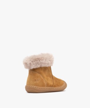 Bottes bébé fille en cuir suédé et à col duveteux - NA! vue4 - NA! - GEMO