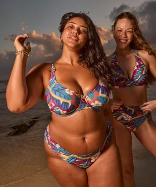 Haut de maillot de bain emboîtant à armatures imprimé femme grande taille vue5 - GEMO (PLAGE) - GEMO