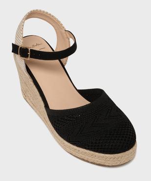 Sandales à talon compensé à bout fermé et semelle de corde femme vue5 - VALENTINA BALDA - GEMO