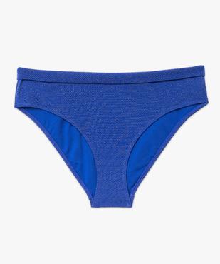 Bas de maillot de bain femme pailleté forme culotte taille haute vue4 - GEMO 4G FEMME - GEMO