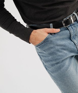 Jean skinny extensible en denim délavé et patiné homme vue2 - GEMO 4G HOMME - GEMO
