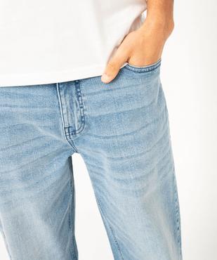 Jean carotte coton stretch délavé homme vue2 - GEMO 4G HOMME - GEMO