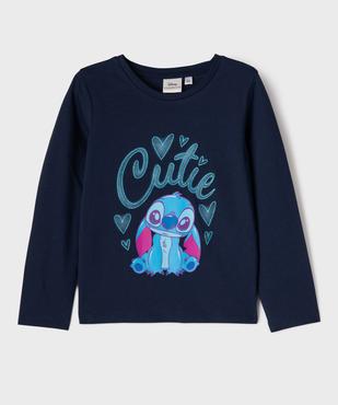 Tee-shirt manches longues imprimé fille - Stitch vue1 - LILO & STITCH - GEMO