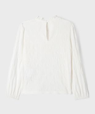 Blouse brodée à manches longues fille vue3 - GEMO 4G FILLE - GEMO