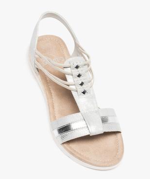 Sandales femme plates à brides élastiquées vue5 - GEMO (CASUAL) - GEMO