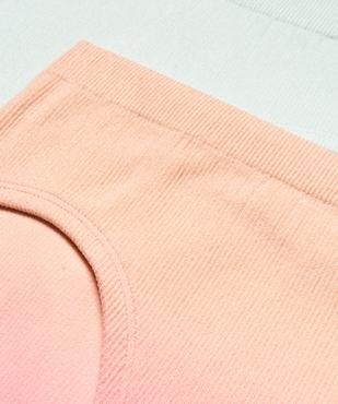 Shorty uni en maille côtelée fille (lot de 2) vue2 - GEMO (JUNIOR) - GEMO