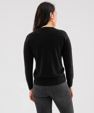 Pull col rond en maille fine femme vue3 - GEMO(FEMME PAP) - GEMO