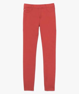 Pantalon femme jegging coloré à taille élastique vue4 - FOLLOW ME - GEMO