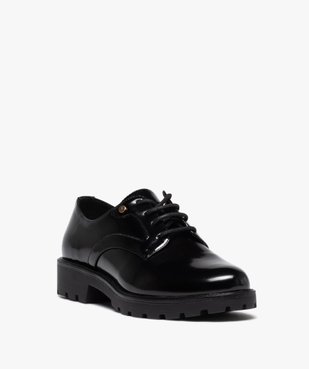 Derbies femmes unis dessus vernis classique vue2 - GEMO (CASUAL) - GEMO