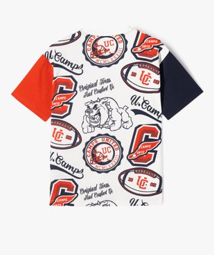 Tee-shirt manches courtes imprimé football américain garçon - Camps United vue4 - CAMPS G4G - GEMO