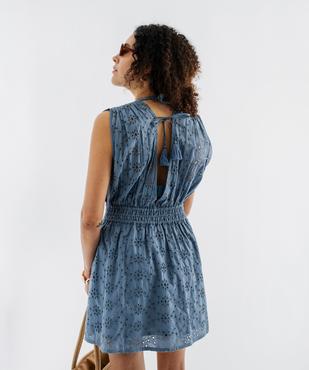 Robe de plage en broderie anglaise femme vue3 - GEMO (PLAGE) - GEMO