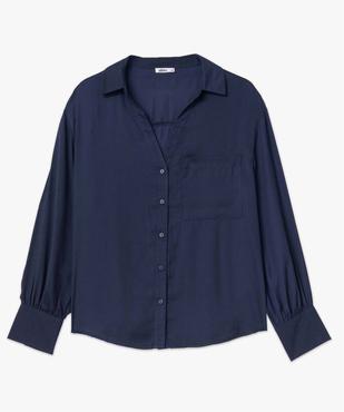 Chemise femme en maille satinée à micro-motifs vue4 - GEMO(FEMME PAP) - GEMO
