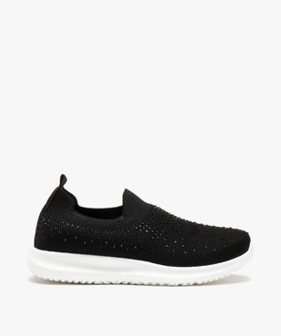 Baskets fille running unies à strass et sans lacets  vue1 - GEMO (ENFANT) - GEMO