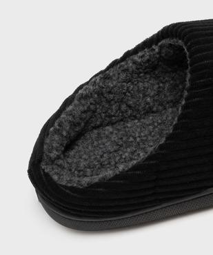 Chaussons mules en velours côtelé à doublure fourrée homme vue6 - GEMO(HOMWR HOM) - GEMO