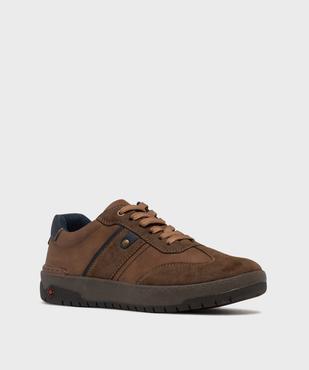 Baskets bi-matières fermeture lacets et zip homme - Relife vue3 - RELIFE - GEMO